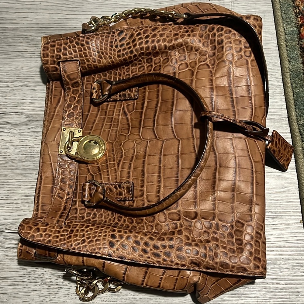 MICHAEL KORS Hamilton Large Satchel Tote Bag Luggage